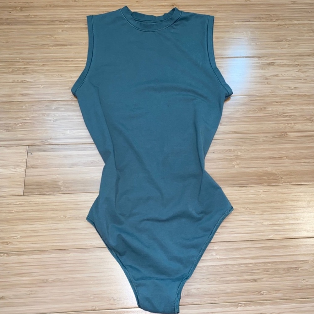 Skims XXS Cotton Jersey Crew Neck Sleeveless Bodysuit